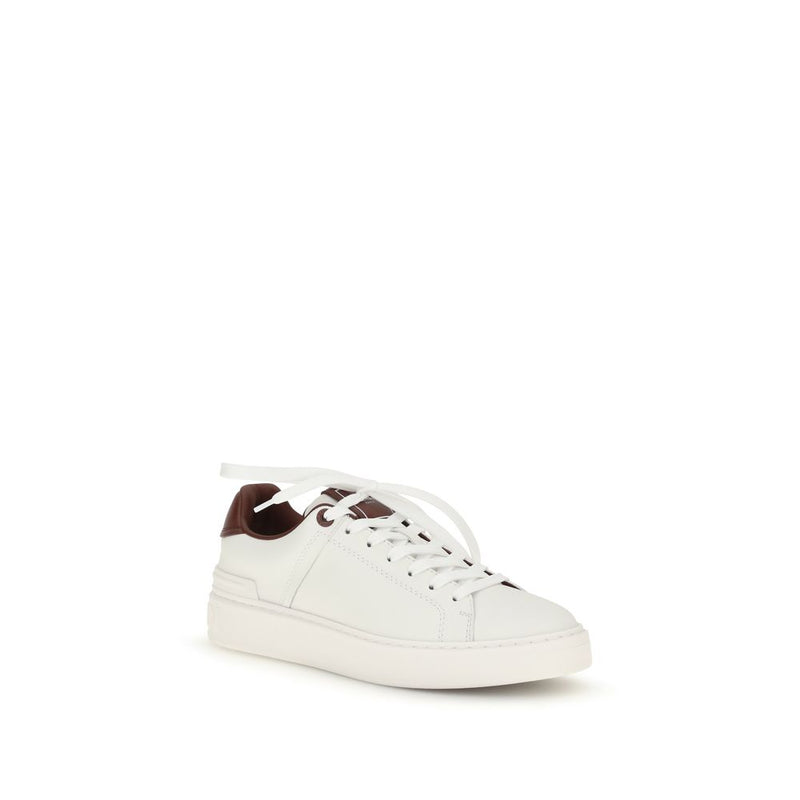 Baskets Balmain en cuir de veau blanc Bos Taurus
