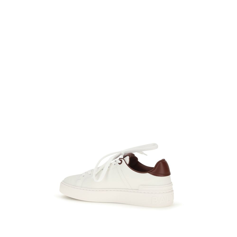 Baskets Balmain en cuir de veau blanc Bos Taurus