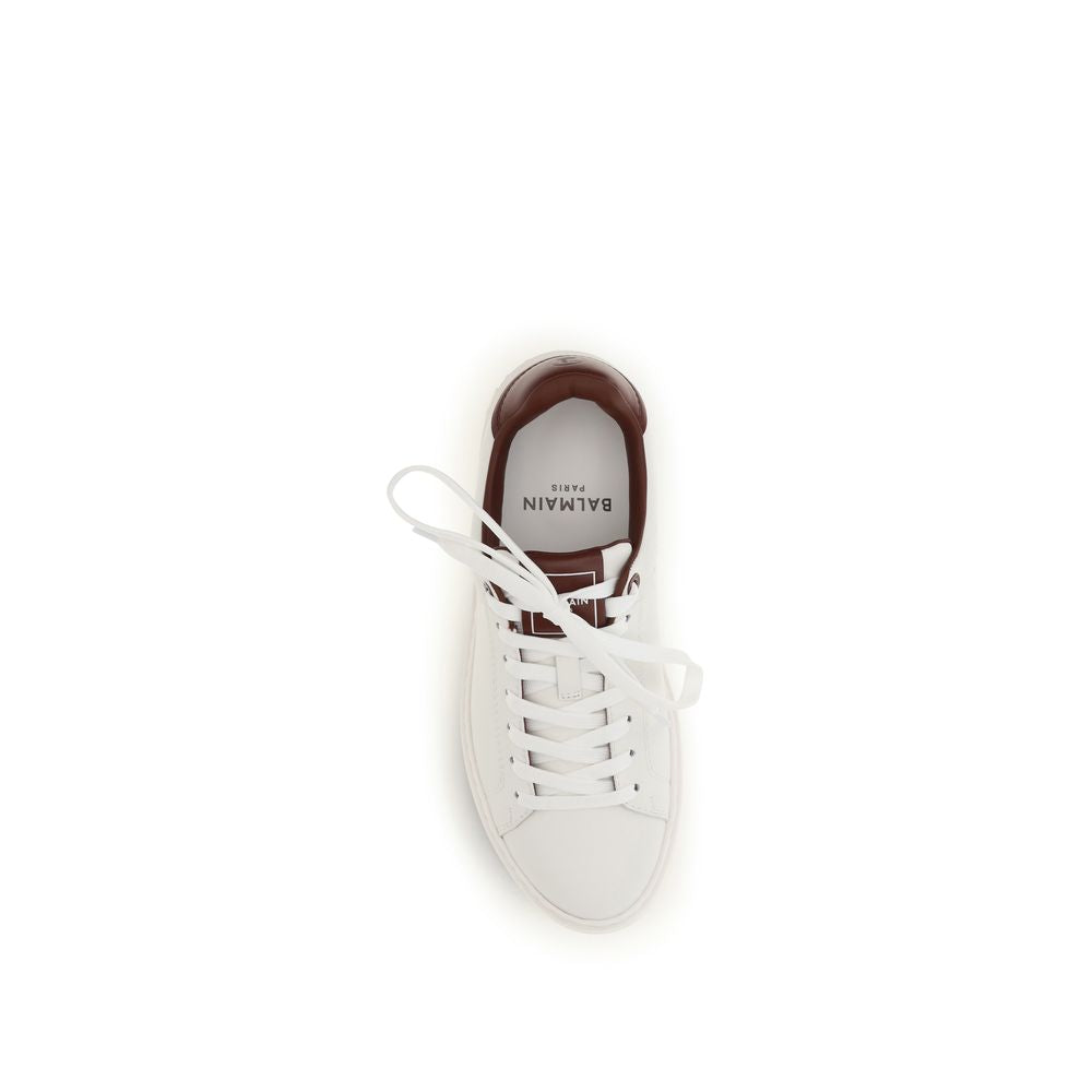 Baskets Balmain en cuir de veau blanc Bos Taurus
