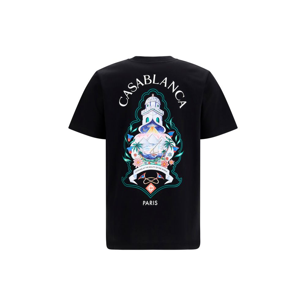 T-shirt Casablanca en coton noir