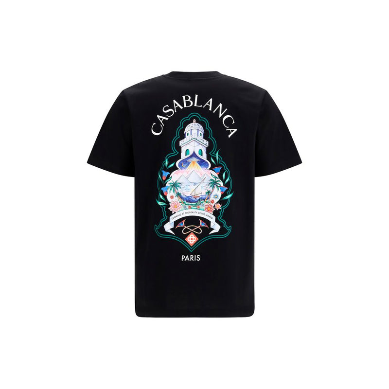 T-shirt Casablanca en coton noir