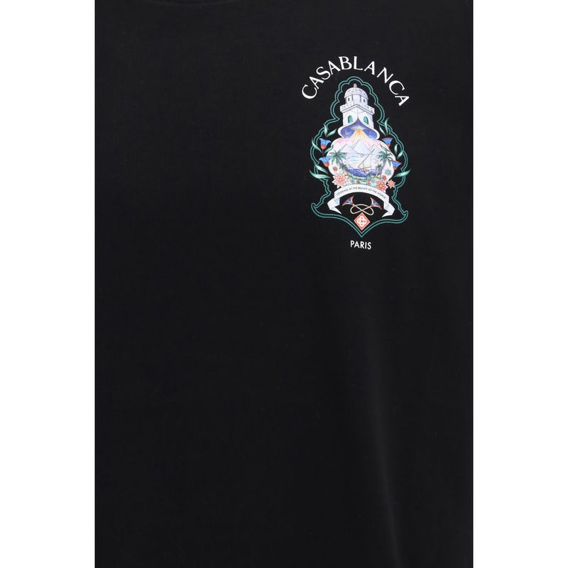 T-shirt Casablanca en coton noir