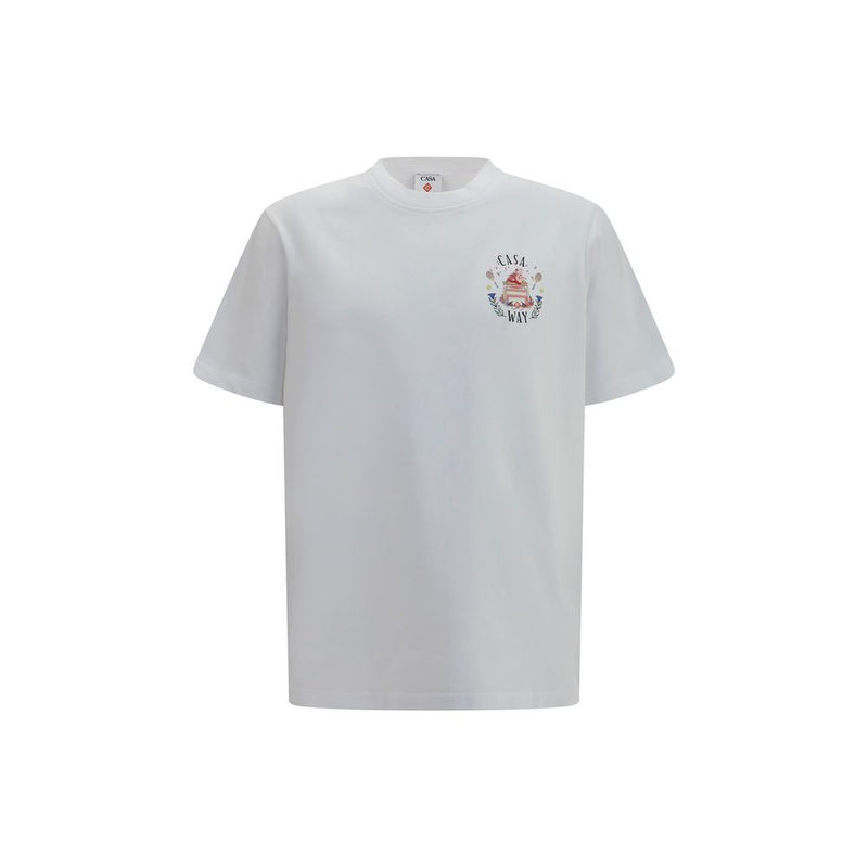 Casablanca White Cotton Logo Print Sportswear T-Shirt
