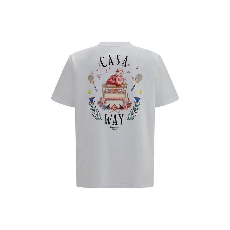 Casablanca White Cotton Logo Print Sportswear T-Shirt
