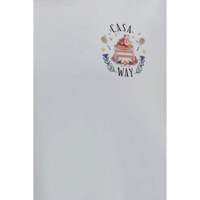 Casablanca White Cotton Logo Print Sportswear T-Shirt