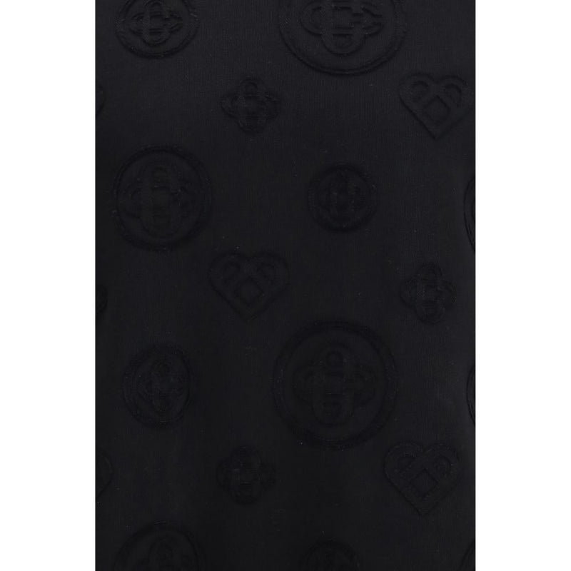 Casablanca Black Cotton Oversized Monogram T-Shirt