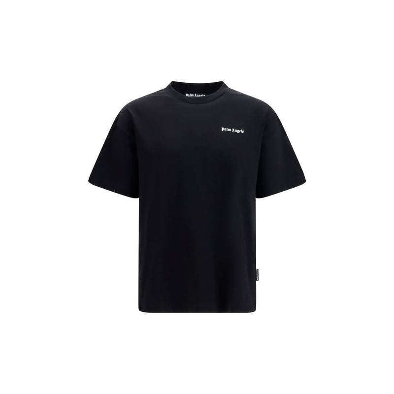 Palm Angels Black Cotton T-Shirt - Iconic Logo Design