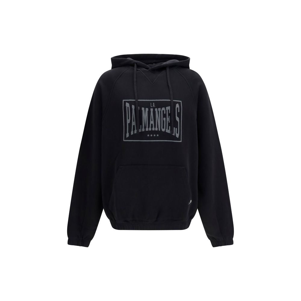 Palm Angels Vintage Box Logo Black Cotton Sweatshirt