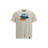 Palm Angels Beige Cotton T-Shirt - Iconic Streetwear