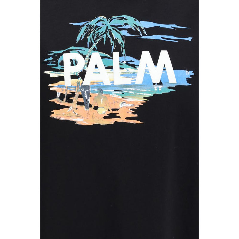 Palm Angels Black Cotton T-Shirt - Iconic Streetwear