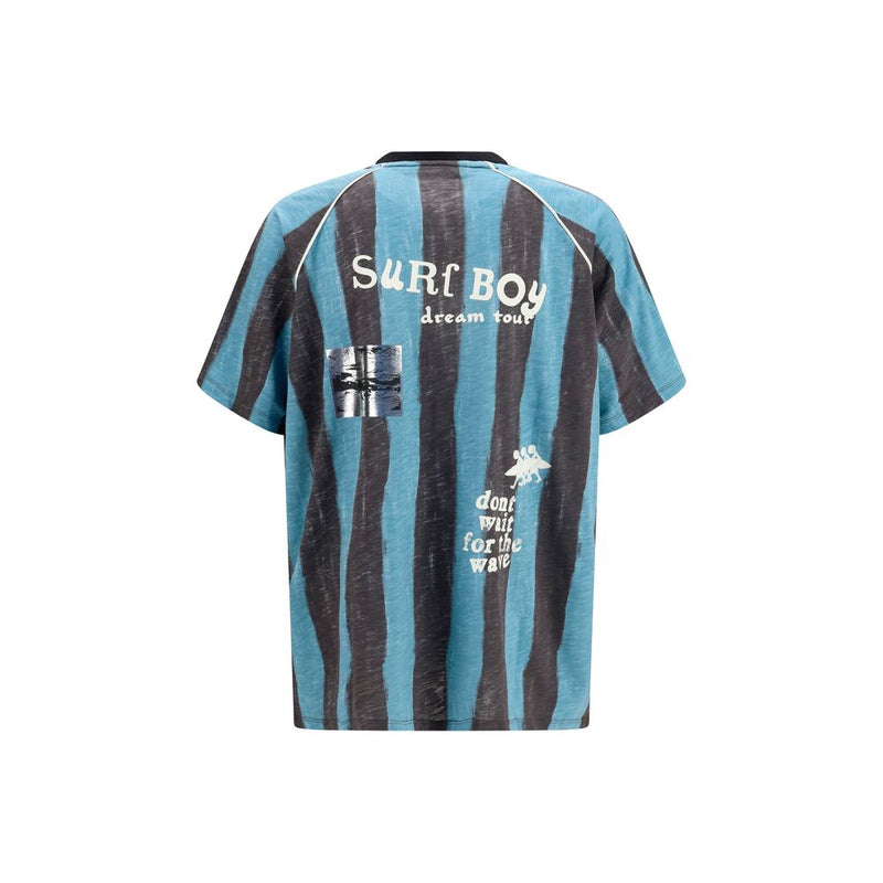 Palm Angels Blue Cotton Soccer Cali T-Shirt
