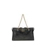 Sac bandoulière Valentino Garavani en agneau noir Ovis Aries