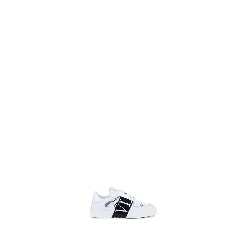 Valentino Garavani White Calf Leather Bos Taurus Athletic Sneakers