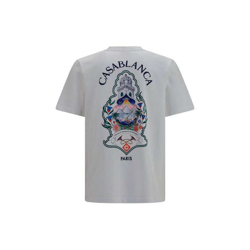 Casablanca L’Arche White Cotton T-Shirt for Men