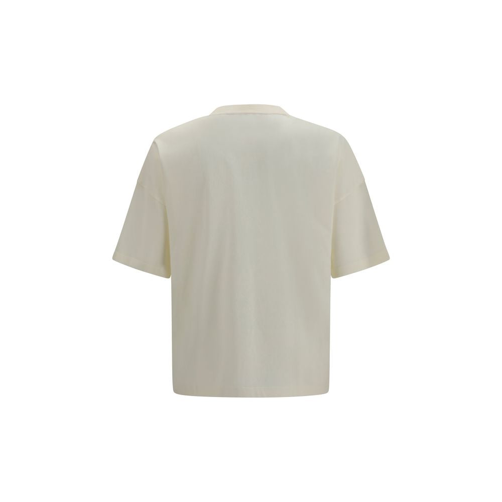 Palm Angels Beige Cotton Vintage Box Logo T-Shirt