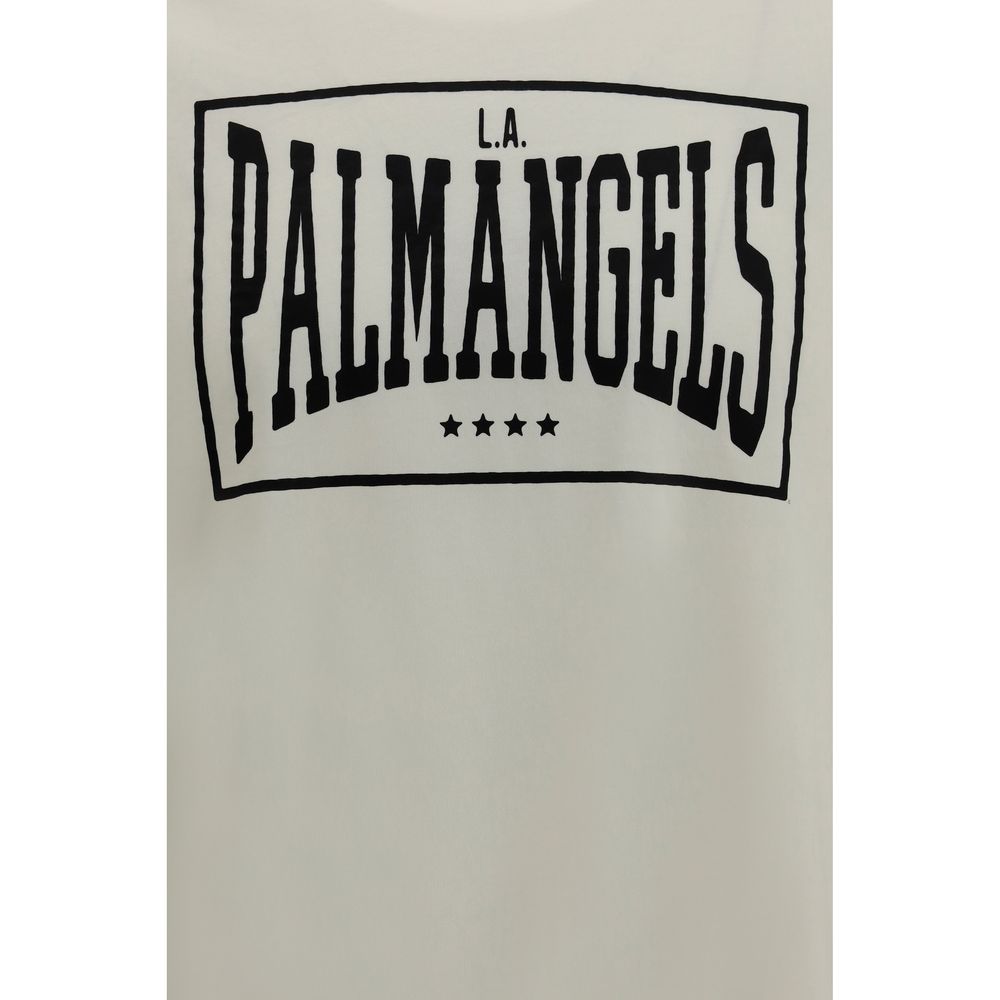 Palm Angels Beige Cotton Vintage Box Logo T-Shirt