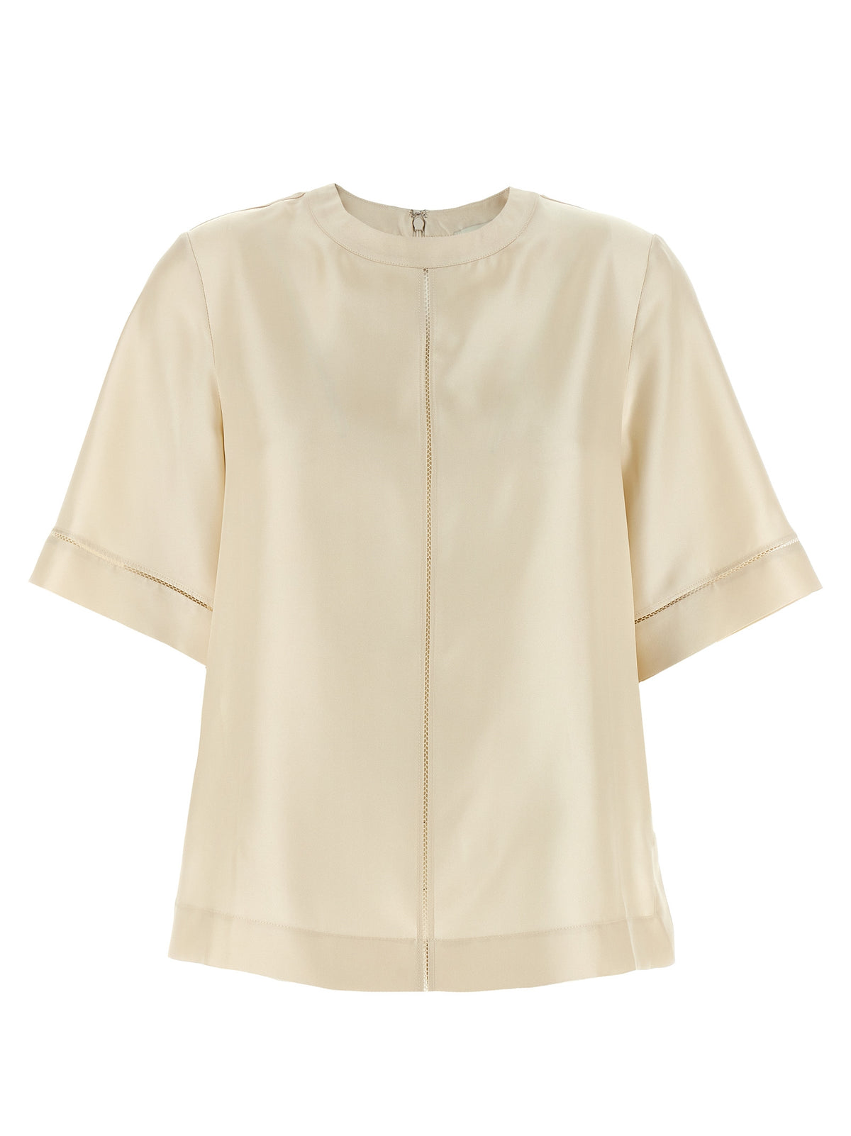 Loulou De Saison Blouse en soie beige