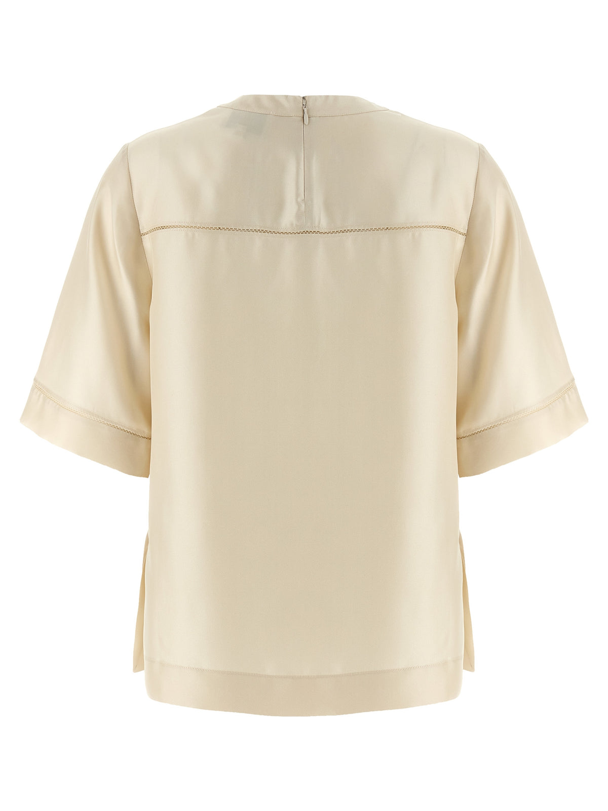 Loulou De Saison Blouse en soie beige