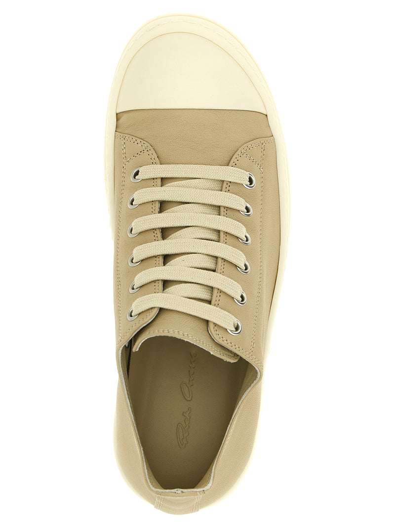 Baskets basses Rick Owens beiges en ramie