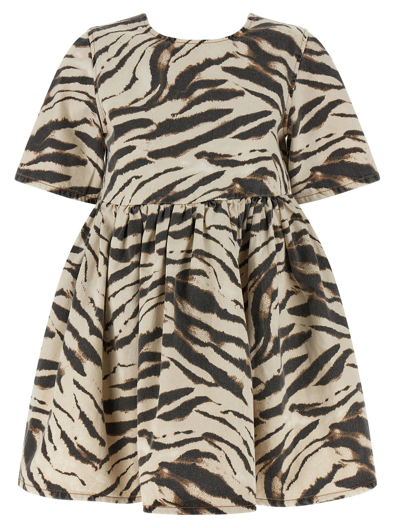 Robe Courte Ganni en Coton Biologique Multicolore