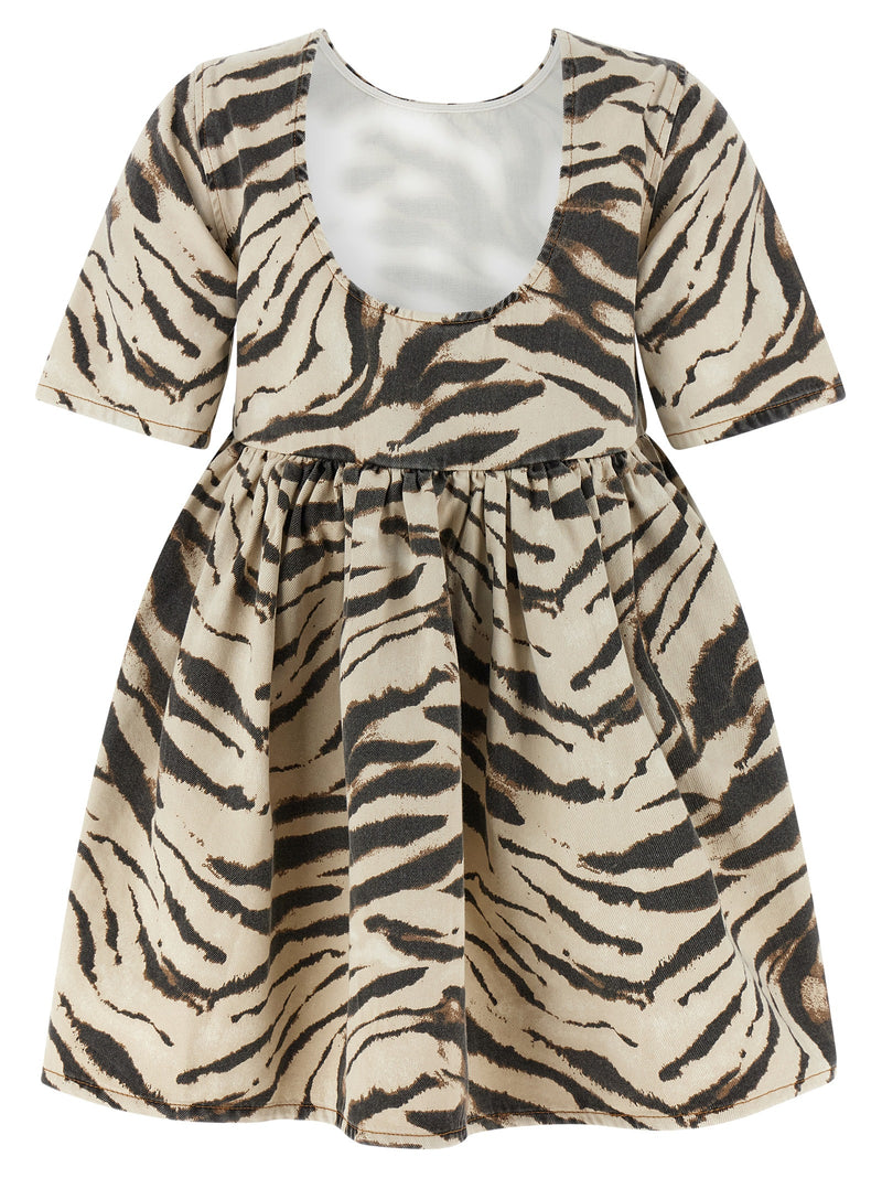 Robe Courte Ganni en Coton Biologique Multicolore
