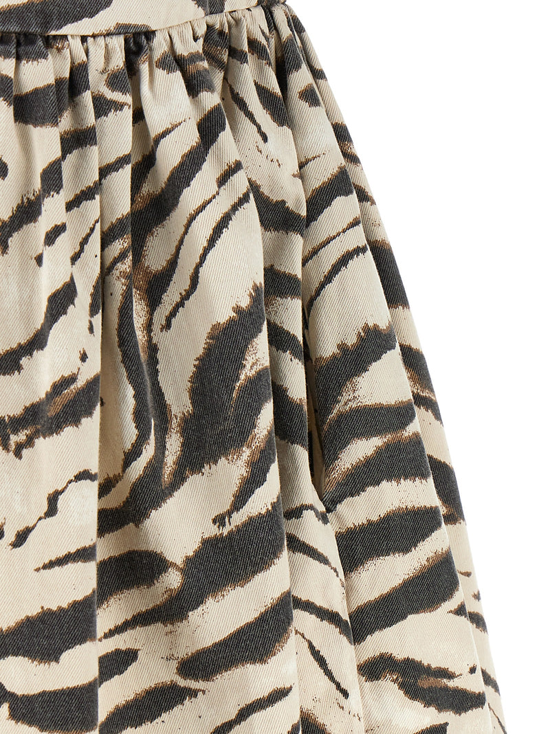 Robe Courte Ganni en Coton Biologique Multicolore