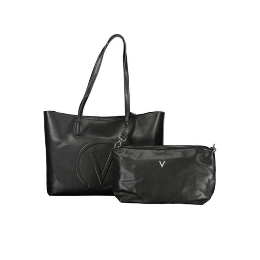 Mario Valentino Nero Poliuretano Sac à Main Femme avec Bandoulière Ajustable