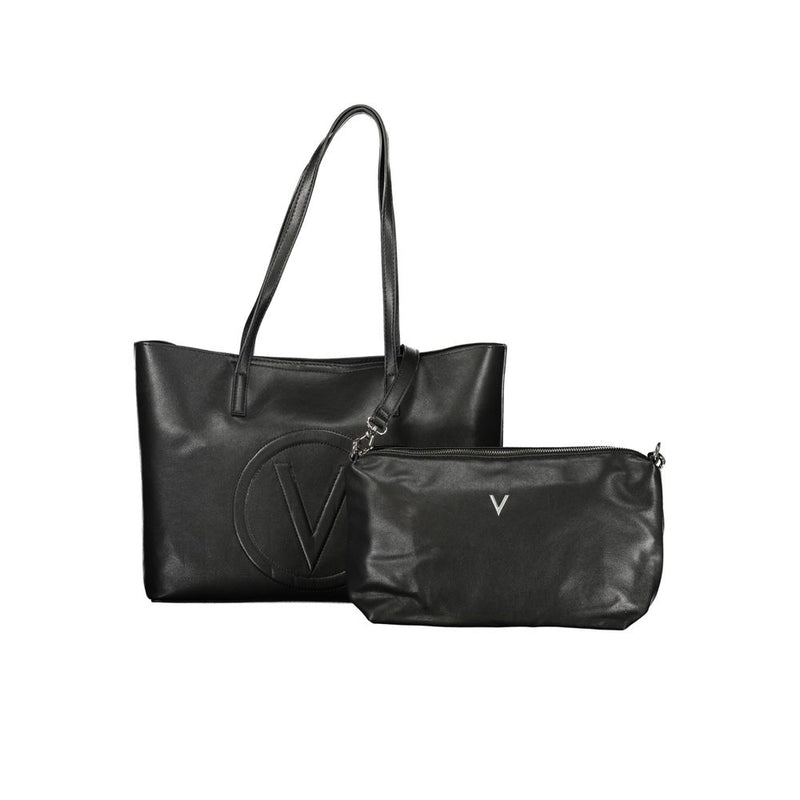 Mario Valentino Nero Poliuretano Sac à Main Femme avec Bandoulière Ajustable