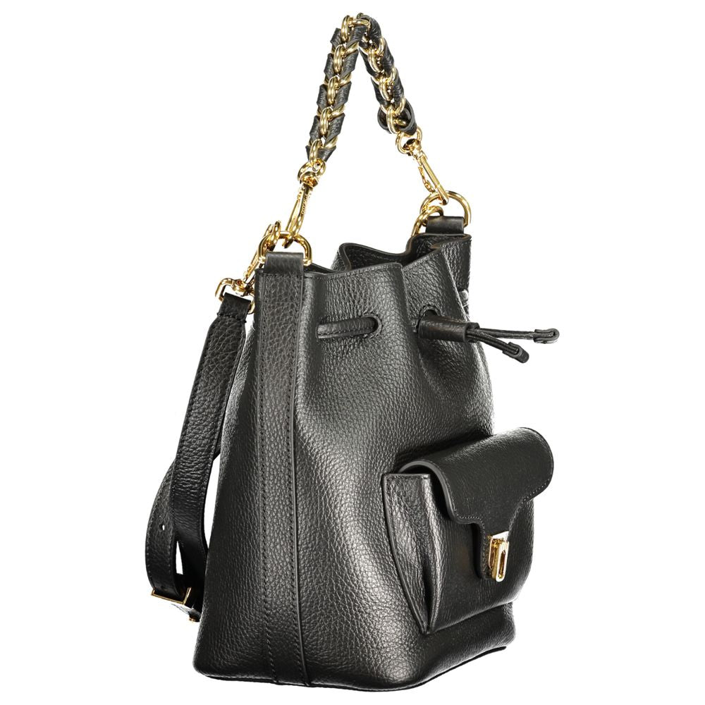 Sac fourre-tout noir en cuir pour femme Coccinelle