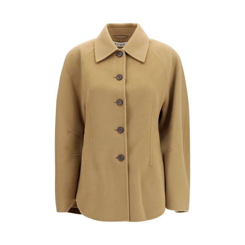 Rohe Beige Wool Oves Aries Full-Length Jacket