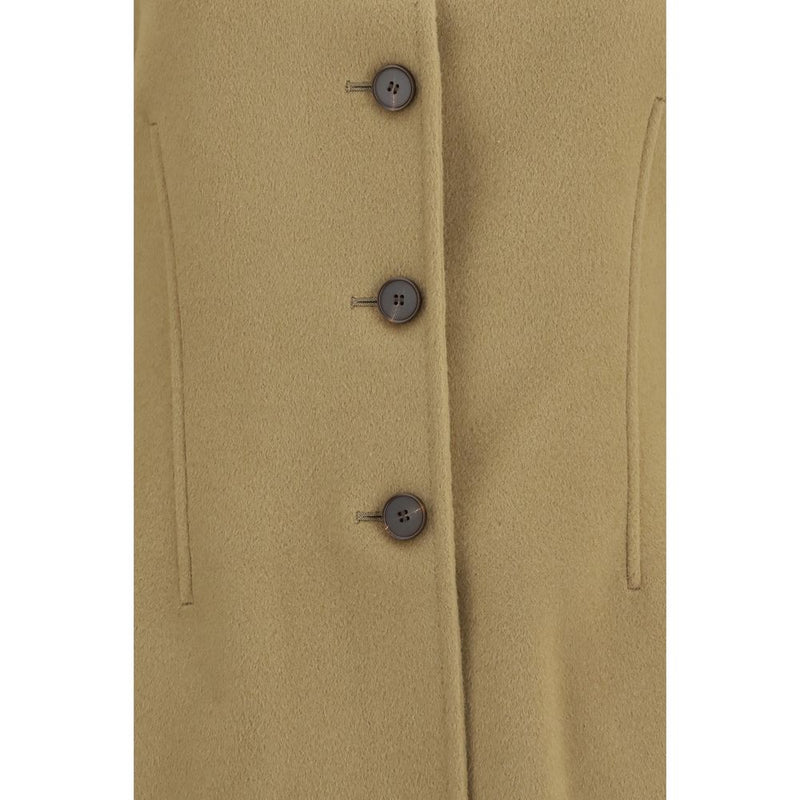 Rohe Beige Wool Oves Aries Full-Length Jacket