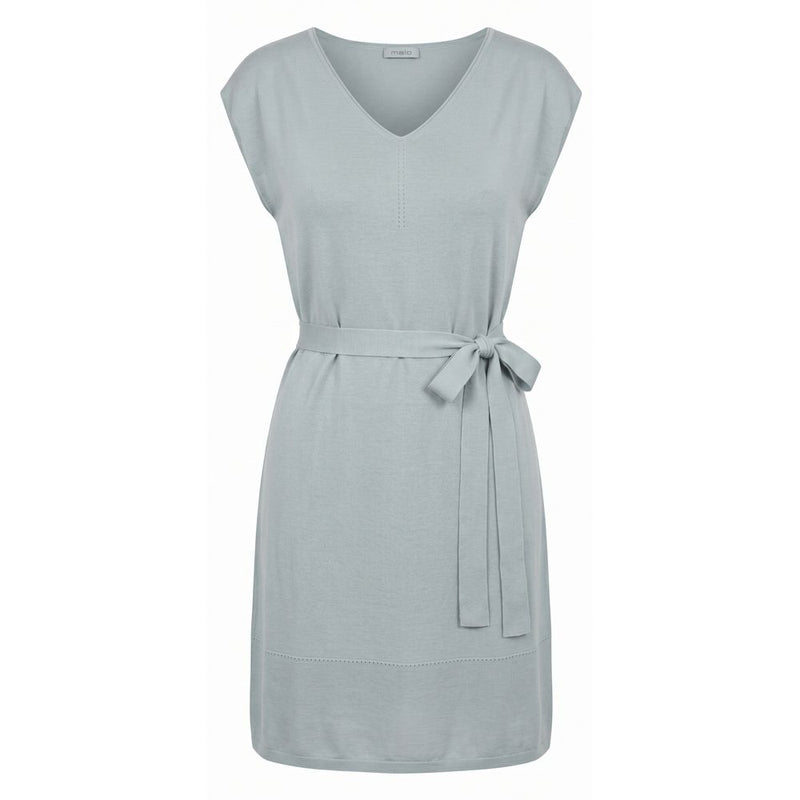 Malo Grey Silk Women Dress - Elegant Sleeveless Design