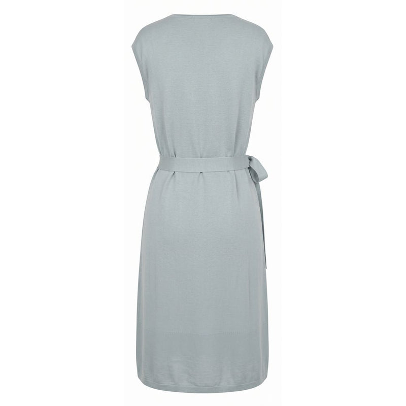 Malo Grey Silk Women Dress - Elegant Sleeveless Design