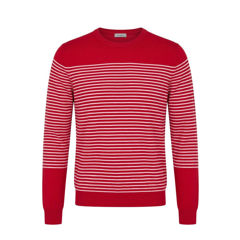 Malo Red Cotton Men Sweater - Stylish Crewneck Design