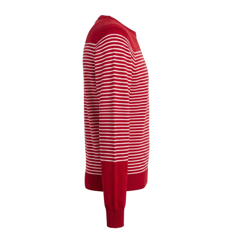 Malo Red Cotton Men Sweater - Stylish Crewneck Design
