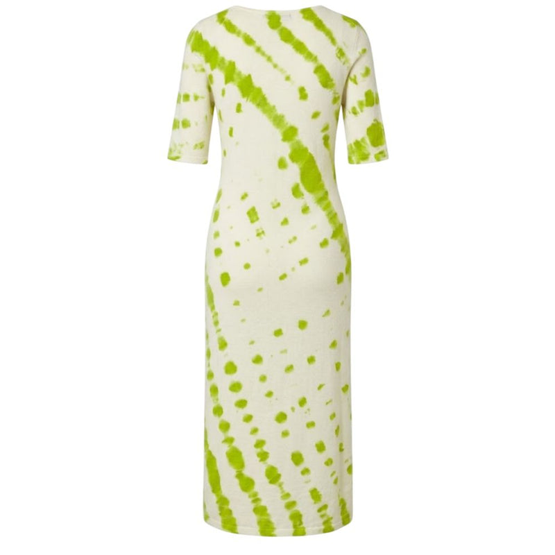 Malo Green Cotton Women Dress - Chic Tie-Dye Pattern