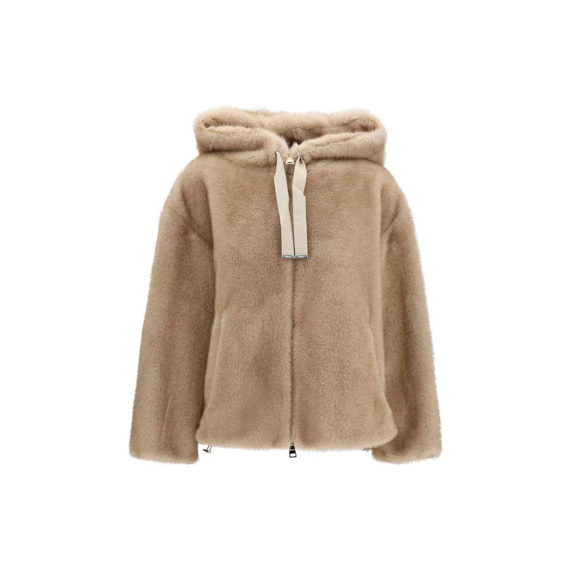 Veste longue Herno en polyester beige