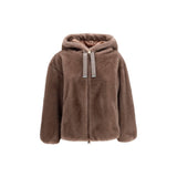 Veste longue Herno marron en polyester