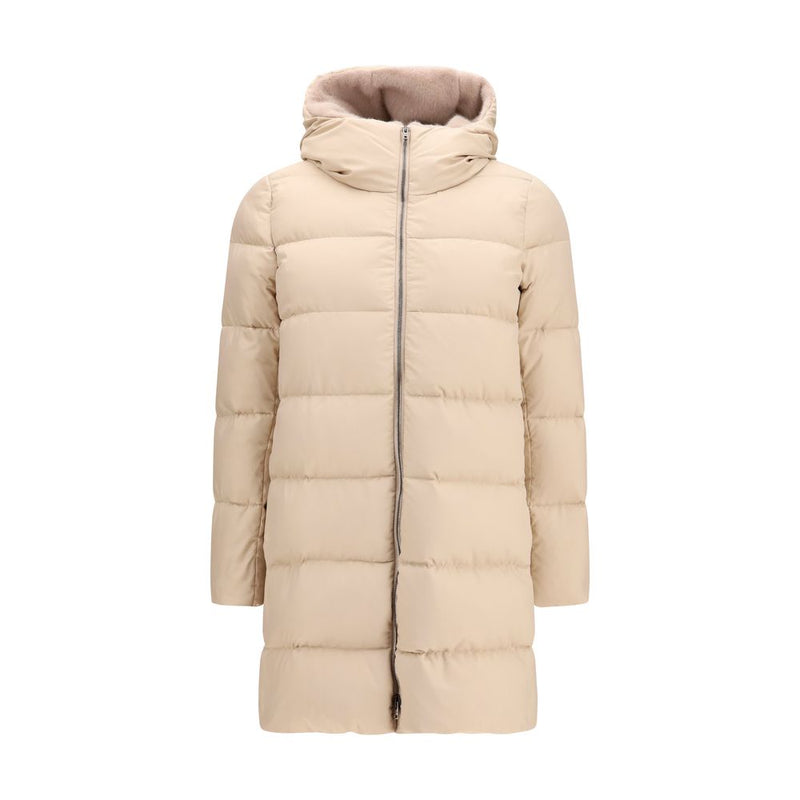 Veste longue Herno en polyester beige