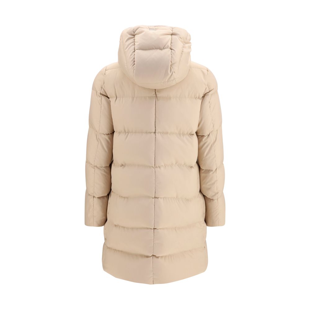 Veste longue Herno en polyester beige
