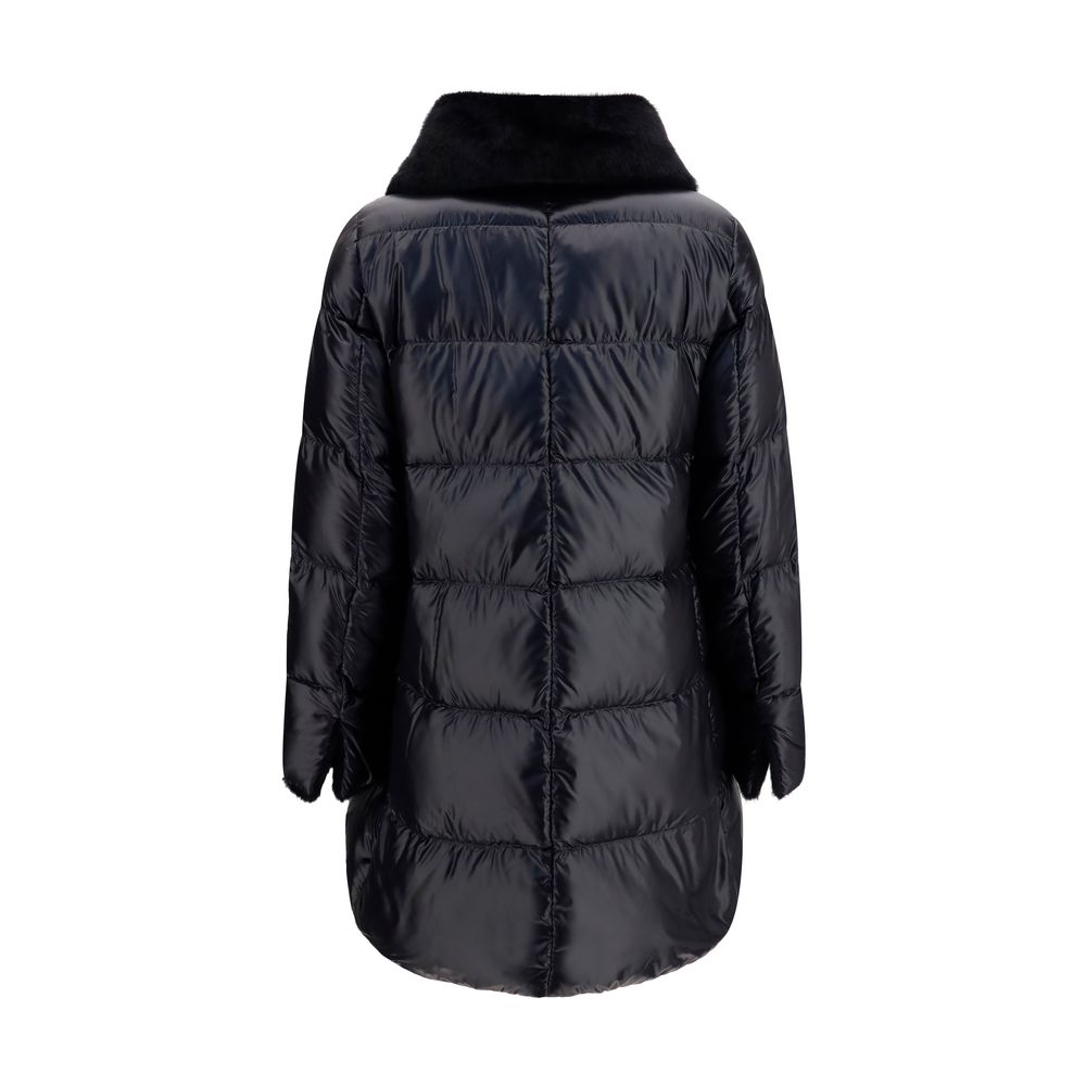 Doudoune longue Herno en duvet d'oie noir