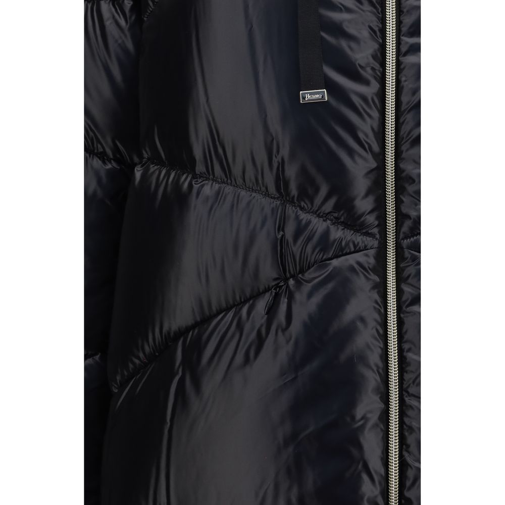 Veste longue Herno en polyamide noir