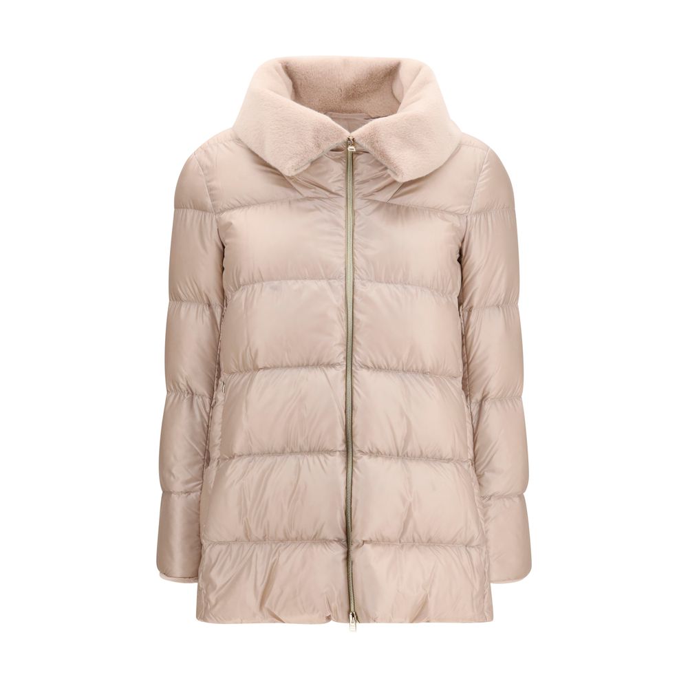 Doudoune longue Herno beige en duvet d'oie