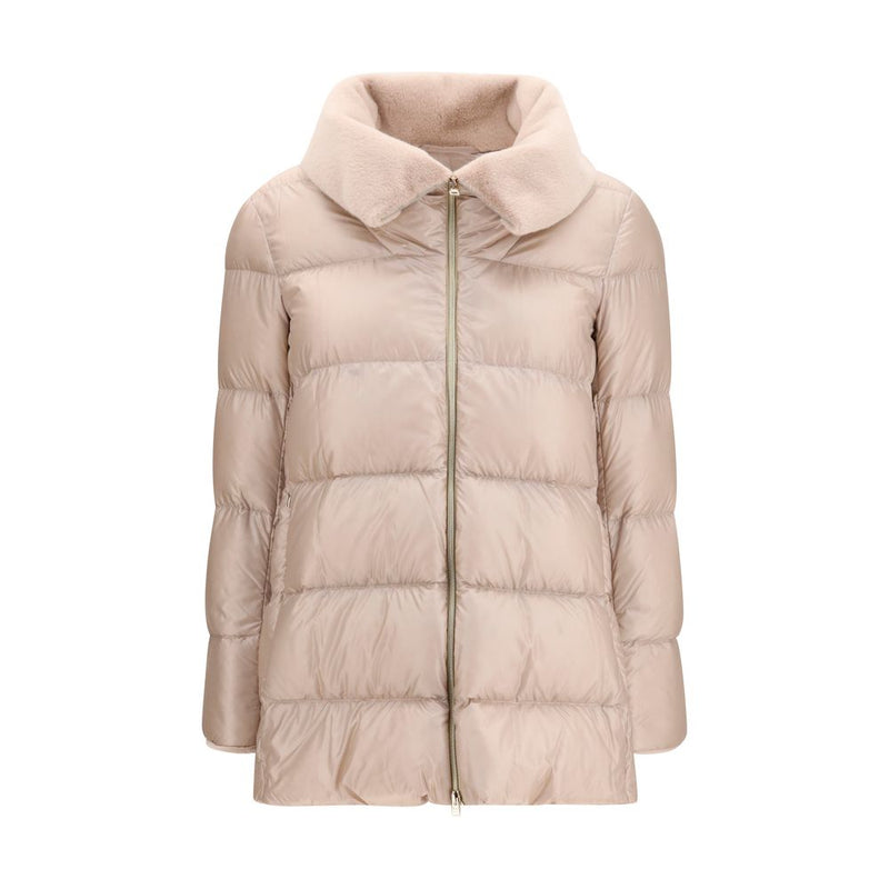 Doudoune longue Herno beige en duvet d'oie