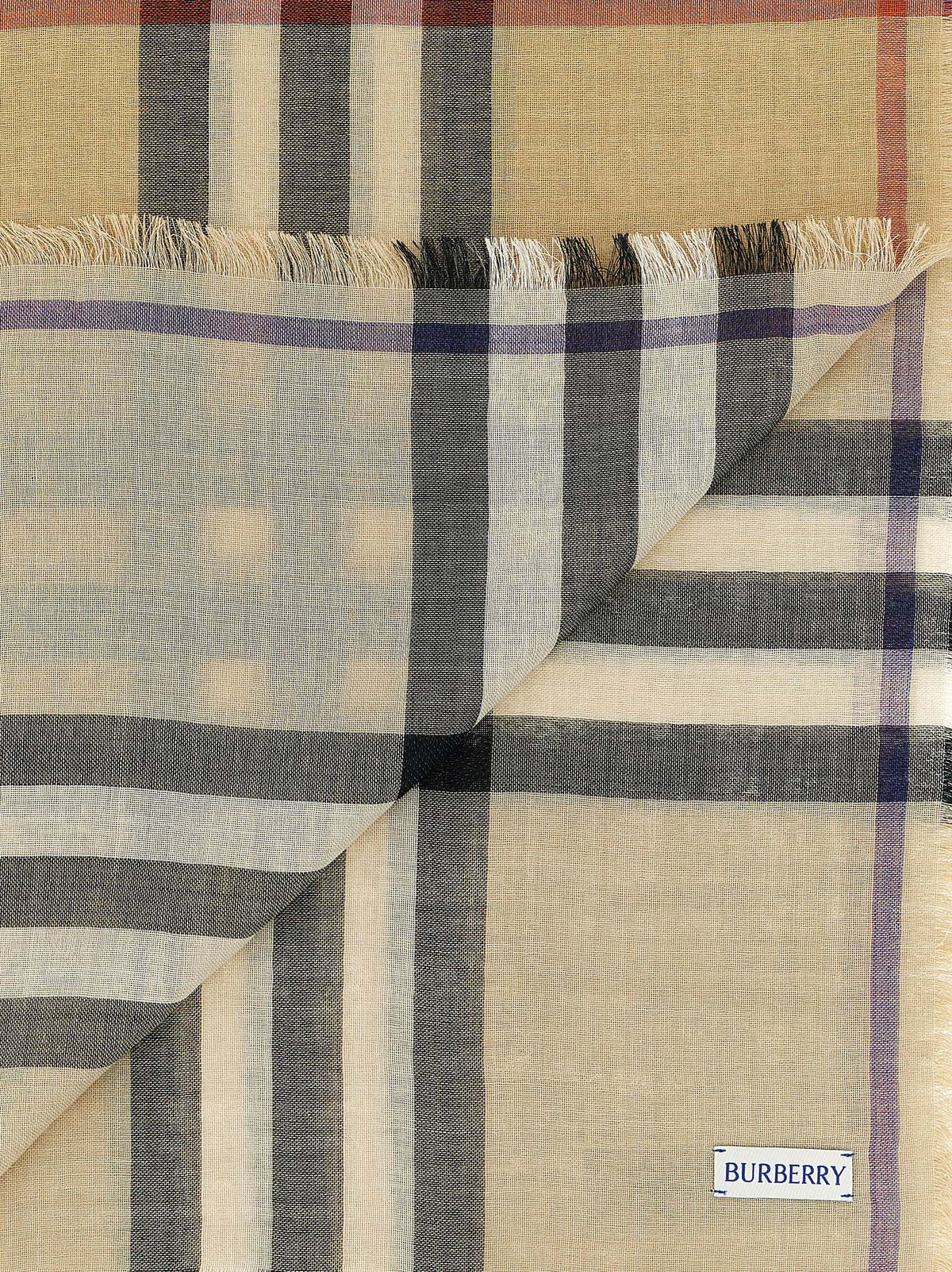 Foulard en laine beige Burberry