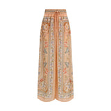 Zimmermann Roselight Multicolor Silk Casual Pants