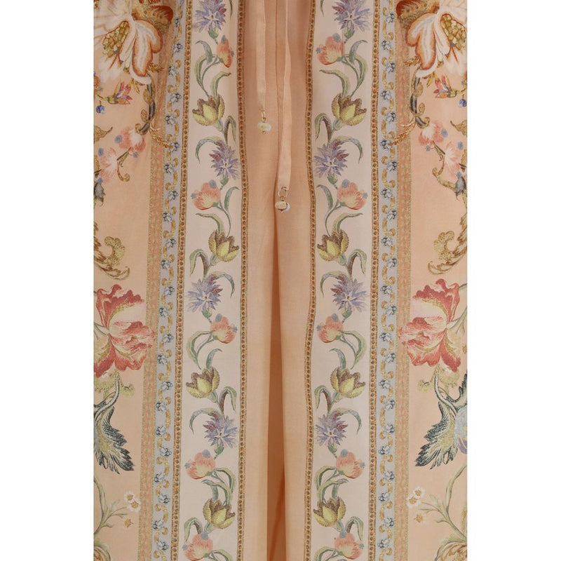 Zimmermann Roselight Multicolor Silk Casual Pants