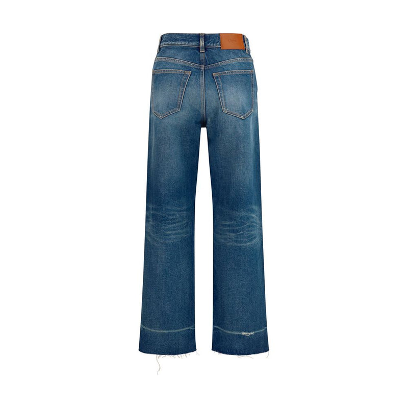 Chloé Blue Cotton Bootcut Jeans for Women
