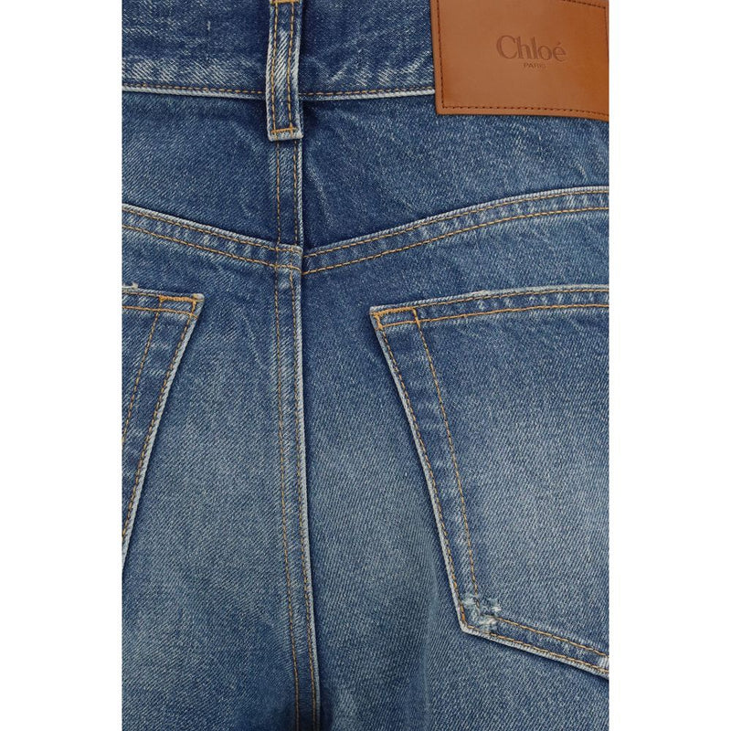 Chloé Blue Cotton Bootcut Jeans for Women