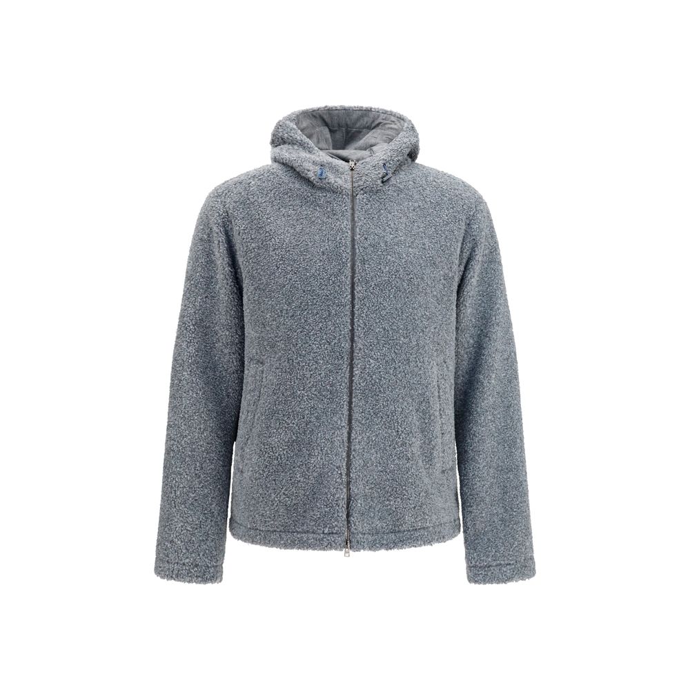 Veste longue Herno grise en polyester